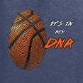 thumbnail image 3 of Wild Bobby, Basketball Fingerprint It's In My DNA, Sports, Unisex Graphic Hoodie Sweatshirt, Vintage Heather Navy, 3X-Large, 3 of 5