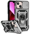 thumbnail image 1 of Allytech iPhone 13 Mini Case 2021, 360 Degree Rotating Ring Holder Kickstand Phone Case with Work with Magnetic Car Mount TPU+PC Slide Camera Protection Window Case for iPhone 13 Mini 5.4", Silver, 1 of 7