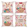 thumbnail image 1 of Hbdhejl Easter Pillowcase Rabbit Holiday Home Sofa Bedside Peach Skin Pillowcase, 1 of 5