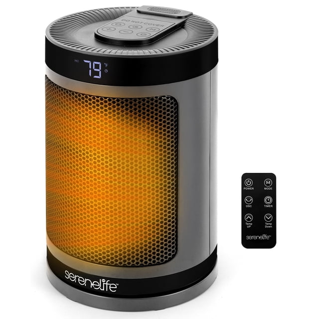 Calentador portátil SereneLife 1500 W PTC Ceramic Grey