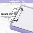 thumbnail image 4 of HH Small Clipboard with Storage, A5 Clipboards with Pen Holder, Half Letter Clip Boards 6x9 Mini Plastic Clipboard with Low Profile Clip for Classroom, School, Office Supplies (Light Purple), 4 of 8