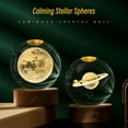 thumbnail image 5 of Happyhaves Calming Stellar Spheres The Galaxy, Saturn and The Moon, 3D Solar System Crystal Ball Night Light, 2.35/3.15 Inch Happy Haves Lamps 7 Color Changing for Bedroom Living Room Decor, 5 of 7