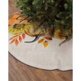thumbnail image 2 of Yellow Orange Pumpkins Fall Christmas Tree Skirt 36 Inches Large Christmas Skirt Tree, Thanksgiving Hello Autumn Rustic Tree Skirt Christmas Decorations for Fireplace Party Holidays Indoor Outdoor, 2 of 7