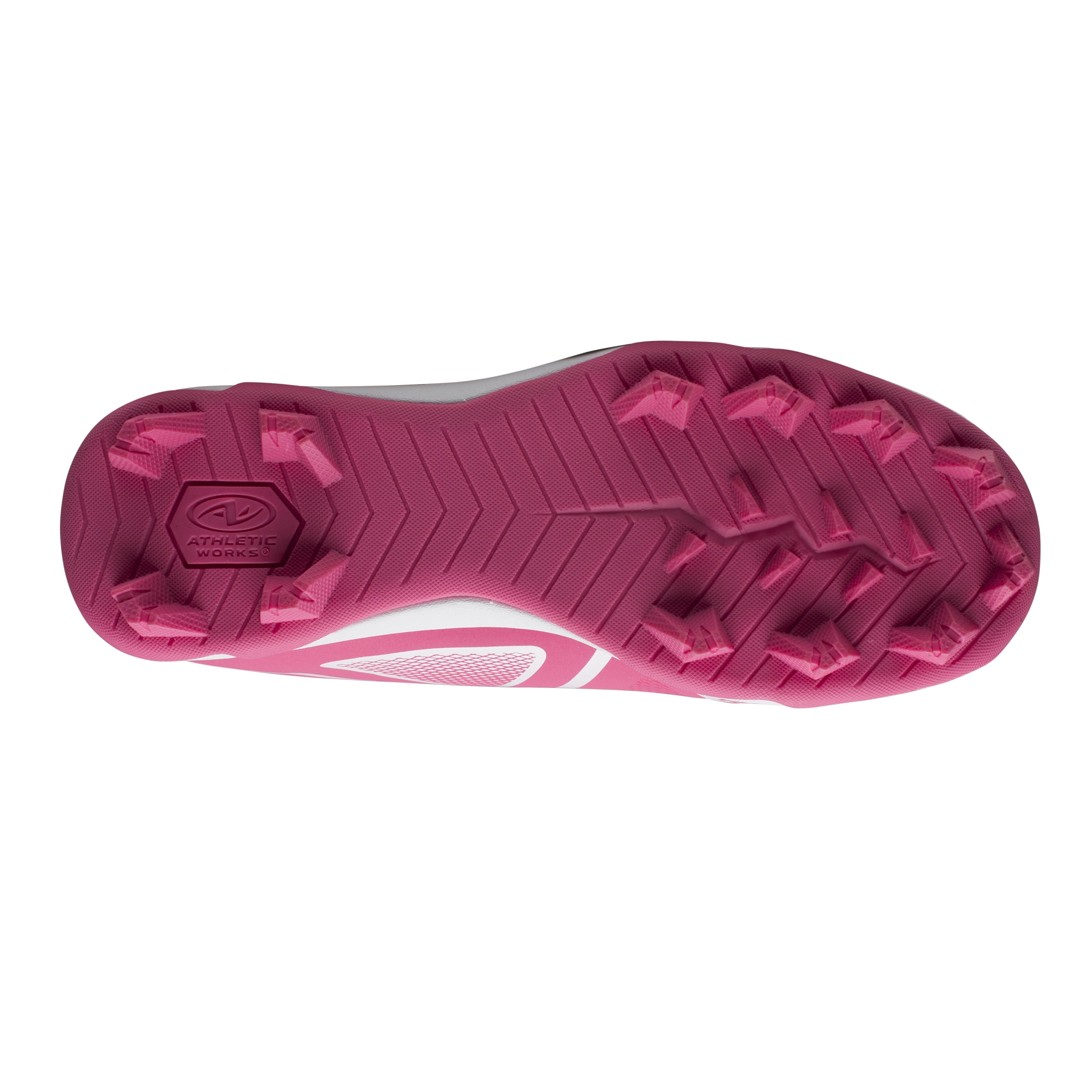 Athletic Works Youth Girls Baseball Cleats, Pink Kids