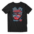 thumbnail image 2 of Disney Pixar Cars Lightning McQueen Speed Racing Mash Up Men's T Shirt (Black, S-XXXL), 2 of 4