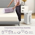 thumbnail image 5 of 2 inch Twin Mattress Topper, 7-Zone Egg Crate Memory Foam Topper Pad, Purple(Twin Size), 5 of 5