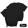 thumbnail image 4 of Busydd 2PC T Shirts for Man Casual Solid Color Cotton T Shirts Comfortable Round Neck Short Sleeve Summer Tops Versatile Going Out Tops, 4 of 9