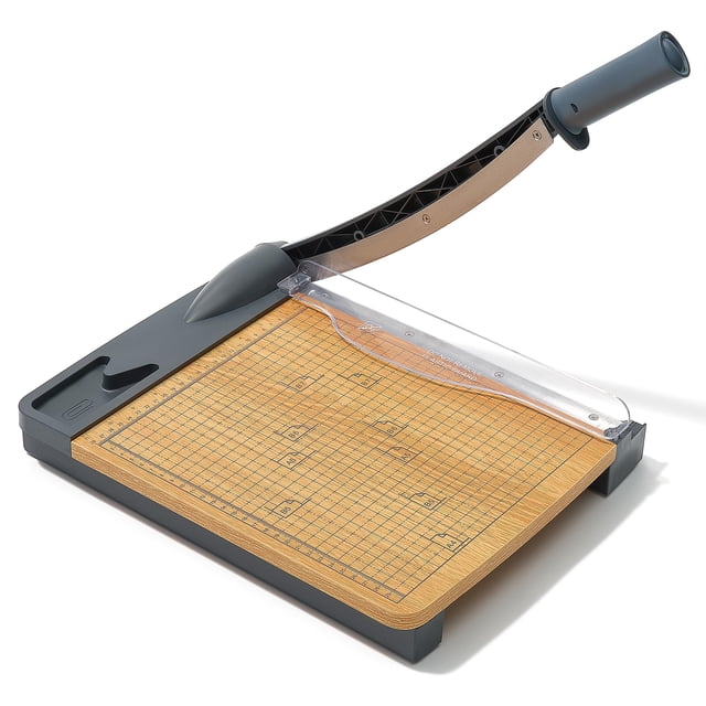 MORNWELL Guillotina para Papel,Protección de Seguridad Automática,Cortador de Papel A4 de 12 Pulgadas,Cortadora uso rudo para A4/B5/A5/B6/B7,Mica,Fotos,Etiquetas,Cupón