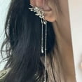 thumbnail image 6 of GKNET 1pc Angel Wings Liquid Metal Butterfly Tassel Ear Cuff Non Piercing Earrings WY4-A3, 6 of 9