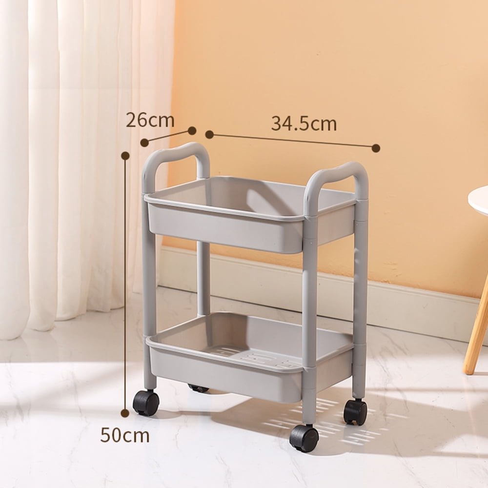 2/3/4Tier Kitchen Rolling Cart Durable Movable Rolling Cart for Dorms