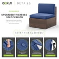 thumbnail image 6 of Aoxun 7 Piece Patio Furniture Set, Outdoor Patio Furniture Sets, Wicker Patio Furniture, Outdoor Conversation Set with Blue Cushions, 6 of 6