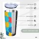 thumbnail image 5 of Taza térmica portátil de acero inoxidable con pajita y aislamiento de 20 oz para el mes de concientización sobre el autismo, 5 of 7