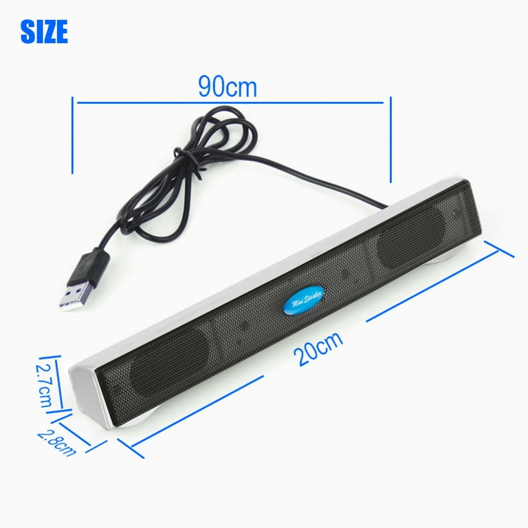 Altoparlante USB Per Monitor - Barra Sonora Con Clip, USB-C, Per PC E Mac, Nero - Foto 2