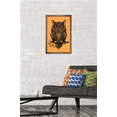 thumbnail image 2 of Rachel Caldwell - Warrior Owl On Orange Wall Poster, 14.725" x 22.375" Framed, 2 of 5