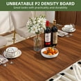 thumbnail image 3 of Uforic 70" Wood Dinner Table for 6-8 Person, Rectangular Kitchen Table with Metal Leg for Gathering, Meeting, Office Kitchen, Dining Living Room, Walnut, 3 of 8