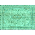 thumbnail image 1 of Ahgly Company Indoor Rectangle Abstract Turquoise Blue Modern Area Rugs, 8' x 10', 1 of 4