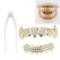 thumbnail image 4 of Hip Hop Teeth Brace, Hip Hop False Teeth Safe Fashionable Copper Easy Wearing Removal  For Halloween Party For Concert For Birthday Gold,Silver, 4 of 8