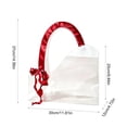 thumbnail image 3 of Doghiosgha Floral Bag Clear Flower Gift Tote Bag with Satin Ribbon Bouquet Wrapping Handbag for Wedding Birthday Party Use, ColorC, 3 of 6