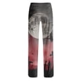 thumbnail image 5 of Soft Pajamas for Women Halloween Witch Print Loose Drawstring Pj Bottoms, 5 of 5