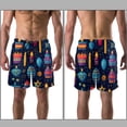 thumbnail image 3 of luoweisi Men's Beach Shorts Quick Dry Swim Trunks with Mesh Lining Candle L, 3 of 5