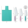thumbnail image 6 of Tovla Jr. Kids Kitchen Knife and Foldable Cutting Board Set: Children's Cooking Knives in 3 Sizes & Colors - Firm Grip, Serrated Edges, BPA-Free Kids' Knives/Safe Lettuce and Salad Knives - Blue, 6 of 6