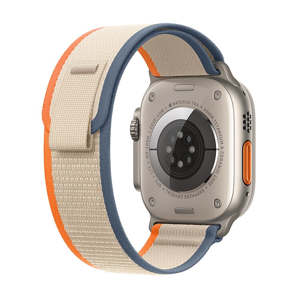 Restored Apple Watch Ultra 2 - GPS + Cellular - 49mm Titanium Case with Orange/Beige Trail loop Band M/L (Refurbished)