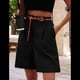 thumbnail image 5 of Pantalones Cortos de Verano para Mujer, con Cintura Elástica, Pierna y Hasta la Rodilla, con Bolsillos, Color Negro, Talla XXL, 5 of 9