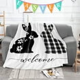 thumbnail image 3 of Deeceymbur Easter Blanket Throw Rabbit Pattern Soft Flannel Blanket Couch Sofa Cover Holiday Decoration Warm Bedspread for Home Decor, 3 of 5