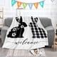 thumbnail image 3 of Manta para sofá, manta de Pascua con diseño de conejos y huevos, manta de conejos, manta suave y cálida para cama, decoración para mujeres y hombres., 3 of 5