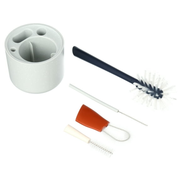 Boon Mod, Bottle Cleaning Brush Set, 4 Brushes & 1 Vase