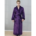 thumbnail image 3 of Dragonus Women's Fleece Long Robe Plush Warm Flannel Bathrobe, 3 of 5