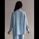 thumbnail image 4 of Conjuntos Casuales de Salón para Mujer, Camisas de Larga con Botones y Pantalones de Pierna , Conjuntos de Chándal Azul XL, 4 of 10