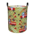 thumbnail image 6 of Lsque Cartoon Fire Truck pattern Laundry Hamper Basket, Tall Woven Rope Hamper Basket for Clothes, Lightweight Storage Basket, Collapsible Waterproof-Medium, 6 of 8