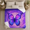 thumbnail image 5 of Galaxy Butterfly Crescent Moon Halloween Living Room Ethereal, Festive Halloween Scene, Warm Flannel Blanket for Living Room and Reading Nook, Art Lovers Halloween Gift, Festive Home Decor, 5 of 9