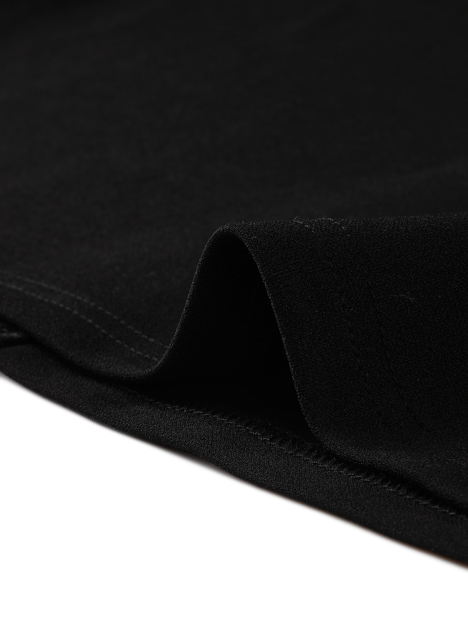 Unique Bargains Women's Cardigan Open Front Notch Lapel Short Sleeve Blazer XL Balck