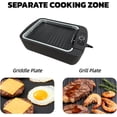 thumbnail image 6 of Indoor Smokeless Grill,1100W Non-stick Table Top Electric Gill for BBQ and Indoor Grilling,6-Speed Temperature Control Fast Heat Up,Dishwasher Safe,Serves 4-6 people,16.2x11.2in, 6 of 6