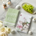 thumbnail image 3 of Sm:)e Floral Butterfly Bunny Easter Kitchen Dish Towels 18x26 Inch Set of 2 Green, 3 of 6