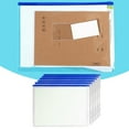 thumbnail image 3 of Blue Pack of 20 Plastic Envelope Poly Zip Envelop Plastic Envelopes Files Zipper Folders, A5 Size Document Folder, Letter Size, for School Office Supplies Filing Products File Organizer Folders, 3 of 8