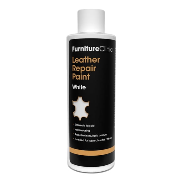 Pintura reparadora de cuero Furniture Clinic, 250 ml, blanca, 2 en 1