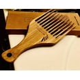 thumbnail image 2 of SPI Styles Natural Wood (Essential Oil Infused)  Afro Hair and Beard -Wide Tooth Pick, Scalp Massage Detangling Comb (2 PACK), 2 of 2