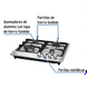 thumbnail image 2 of Parrilla de gas empotrable 4 Quemadores Foset PAGA-4EX, 2 of 3
