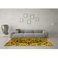 thumbnail image 3 of Ahgly Company Indoor Square Abstract Yellow Modern Area Rugs, 6' Square, 3 of 4