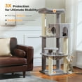 thumbnail image 4 of PEQULTI 58" Large Cat Tree with Spacious Hammock and Huge Condo Cat Tower for Indoor Cats Gray, 4 of 8