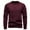 Wine, variant on qelini Mens Crew Neck Sweater Pullover Stretchy Knitted Sweaters Solid Long Sleeve Tops Thermal Warm Blouses