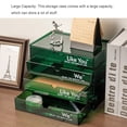 thumbnail image 4 of Storage Case Jewelry Box Display Stand Drawer Exquisite Long-lasting Household Accessories Decorations Makeup Holder Green Large, 4 of 7