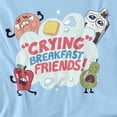 thumbnail image 2 of Steven Universe Crying Breakfast Friends Women's T Shirt, Light Blue, Small, 2 of 6