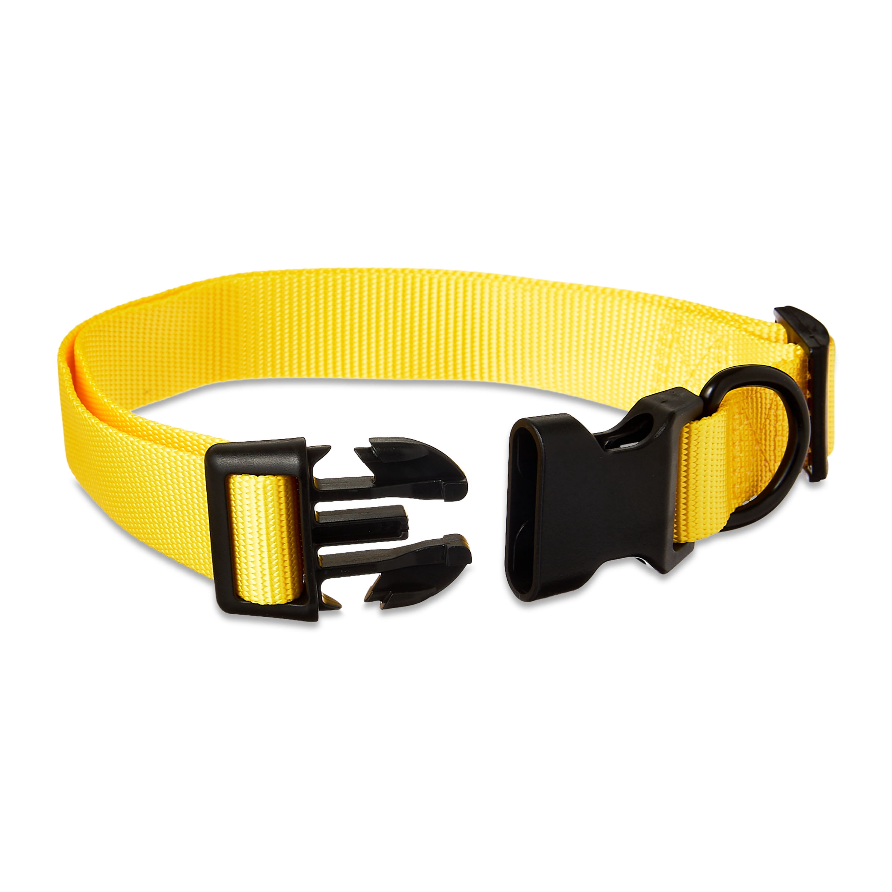 Vibrant Life Polyester Adjustable Dog Collar, Yellow, L