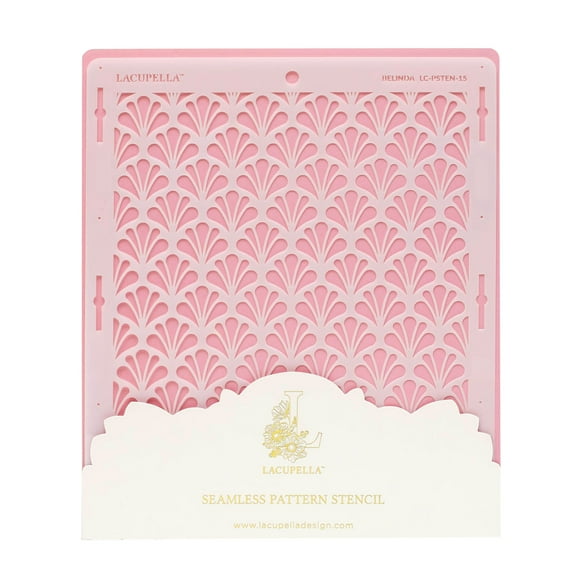 Lacupella Cake Stencil BELINDA Bloom Flower Fan Pattern