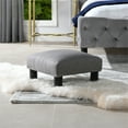 thumbnail image 3 of Jules Tabouret Carré d'Accent Ottoman Gris Foncé Chiné, 3 of 15