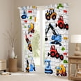 thumbnail image 3 of Homewish Excavator Bulldozer Black Out Curtains,Construction Vehicles Curtains Pack of 2 (42x63 Each),Red Orange Blue Bedroom Curtains For Boys Kids,Super Cozy Room Decor, 3 of 6